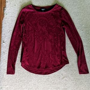 Simply Vera Vera Wang Red Patterned Top